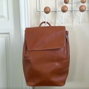 Matt & Nat -  Vegan Leather Laptop Backpack - Brown. Minimalist.